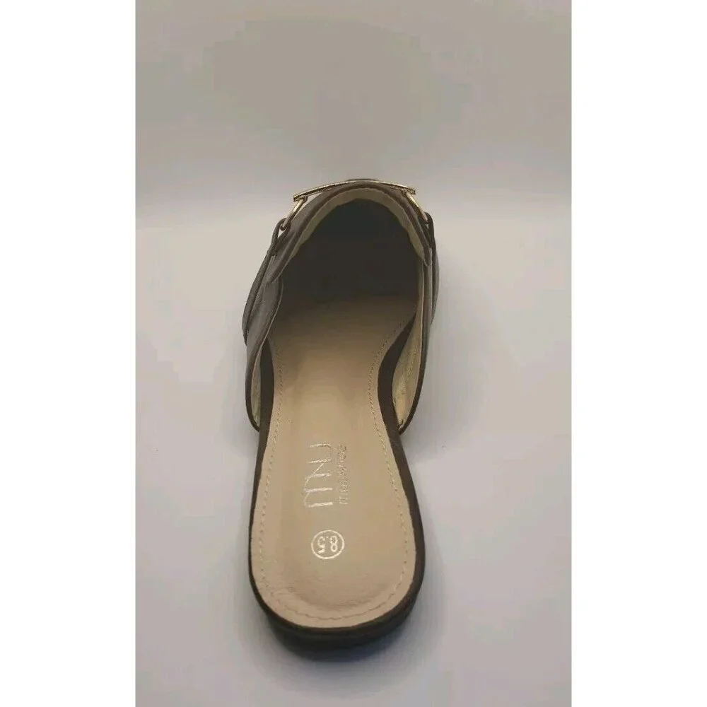 MUSSHOE Loafer for Women Brown Gold Slip on Flats New Without Tag 8.5 MNU‎